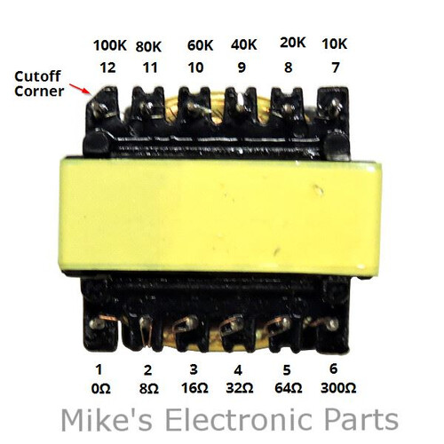 Crystal Radio Audio Matching Transformer