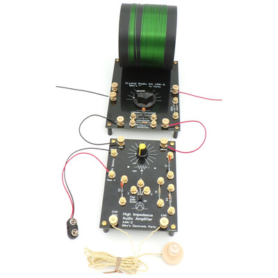 Crystal Radio Kit with Audio Amplifier Kit