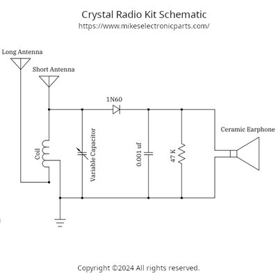 Crystal Radio Kit Schematic