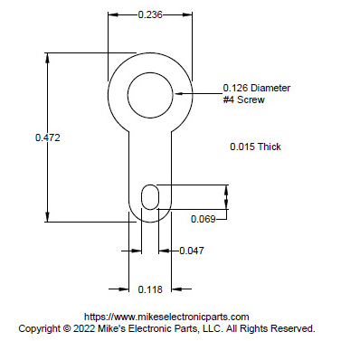 Solder Lug Drawing #4 Screw